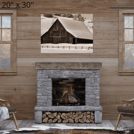 Brushed Aluminum Print "Blanketed Inn"